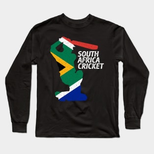 South African Cricket & Flag Long Sleeve T-Shirt